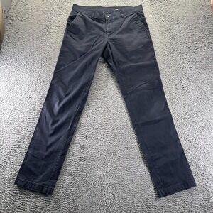 Louis Philippe Steven Pant Mens 34x34 Blue Cotton Chino Straight Business Career